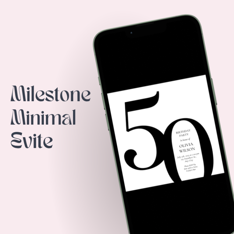 50th Birthday Invitation Card