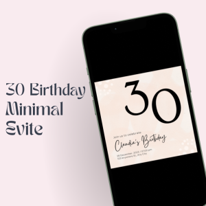 30th Birthday Invitation Card