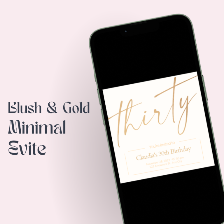30th Birthday Invitation Card Gold