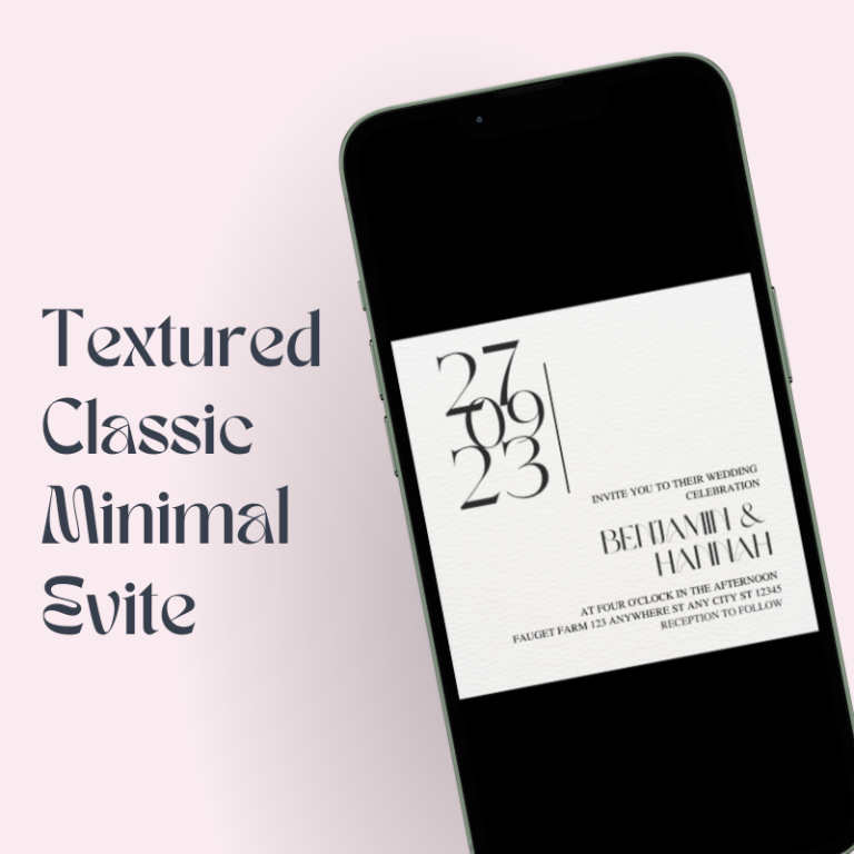 Classic Minimal Wedding Invitation Card