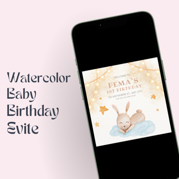 Baby First Birthday Invitation Card